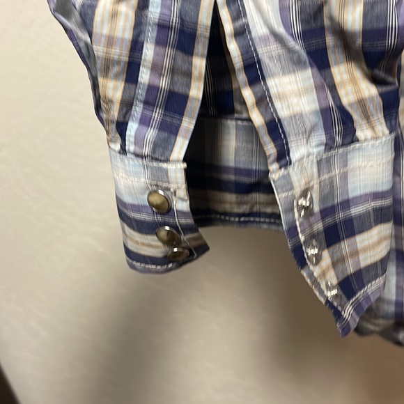 Wrangler long sleeve snap collared shirt WPL 6428 - Picture 5 of 7